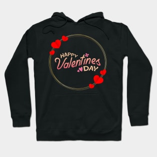 Happy Valentines Day- Ring With Hearts Hoodie